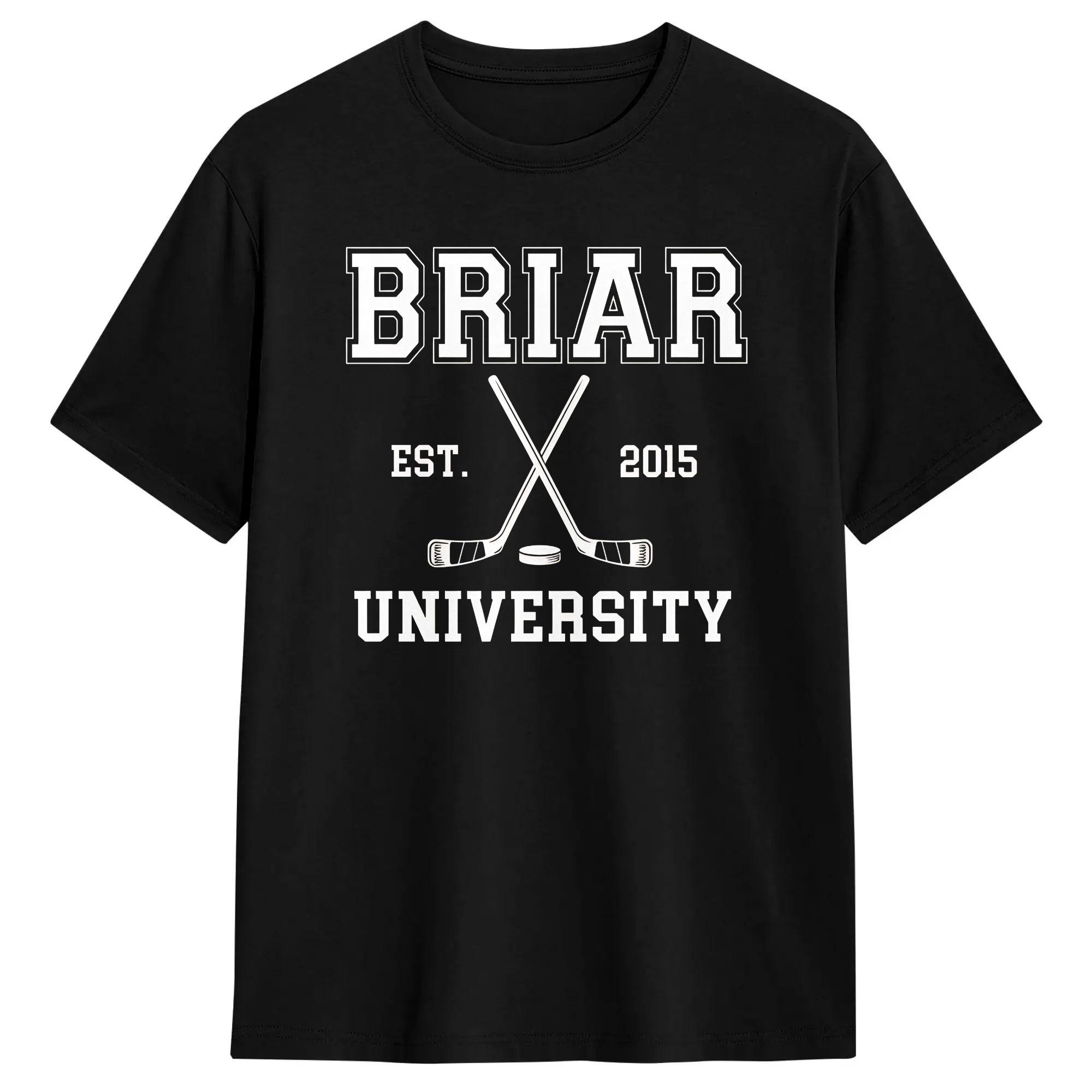 Футболка Вне кампуса Briar U Университет Briar Хоккейная Романтика Хоккейная команда Hawks Кампусные Хоккейные Футболки Хипстерская Летняя Футболка 4XL