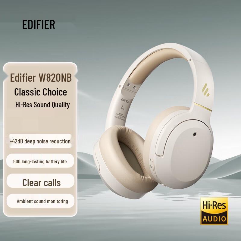 

Edifier W820NB Classic Over-Ear Bluetooth ANC Headphones