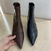 Stivali Bassi Nuovi Stili Autunno/Inverno a Punta, Tacchi Sottili, Stivali da Lavoro, Scarpe da Donna
