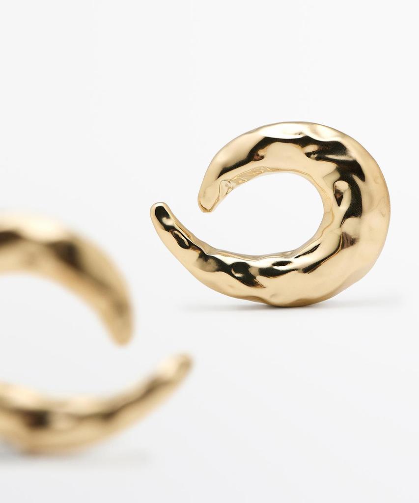 Massimo Dutti Textured Hoop Earrings