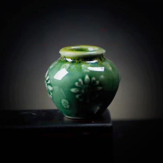 Vază Mini cu Flori Figurine Ceramică Colorată Vintage Vază Miniatură Statuetă Sculptură Mic Suport Ghiveci Decor Ornament