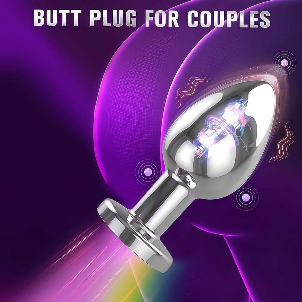 Wireless Control Metal Anal Vibrator for Women Butt Plug Men Prostate Massager Masturbator Clit Stimulator Sex Toys for Couple