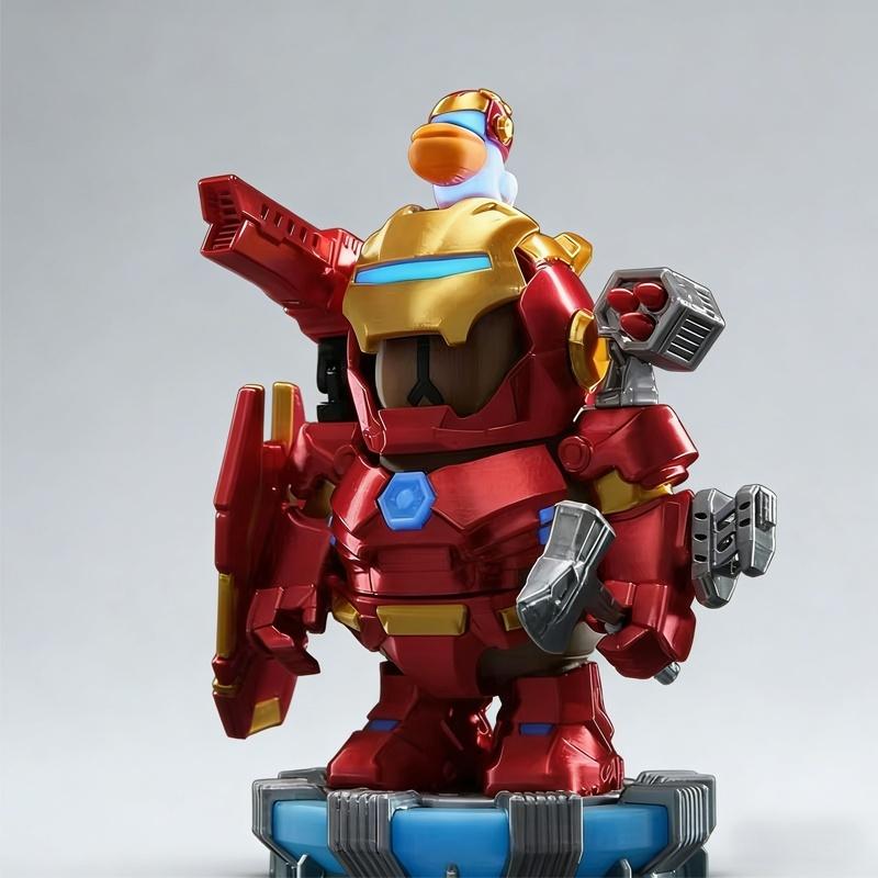Cartoon Iron Capybara Hero Magnetic Mecha Armor Spider Man Capybara Doll Hand Made Creative Toy Collectible Action Figure Gift