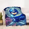 1pc Mega Man, Robotics All-Season Comfort, Outdoor Flannel Blanket - Soft, Warm & Cozy for Naps, Camping & Travel 026