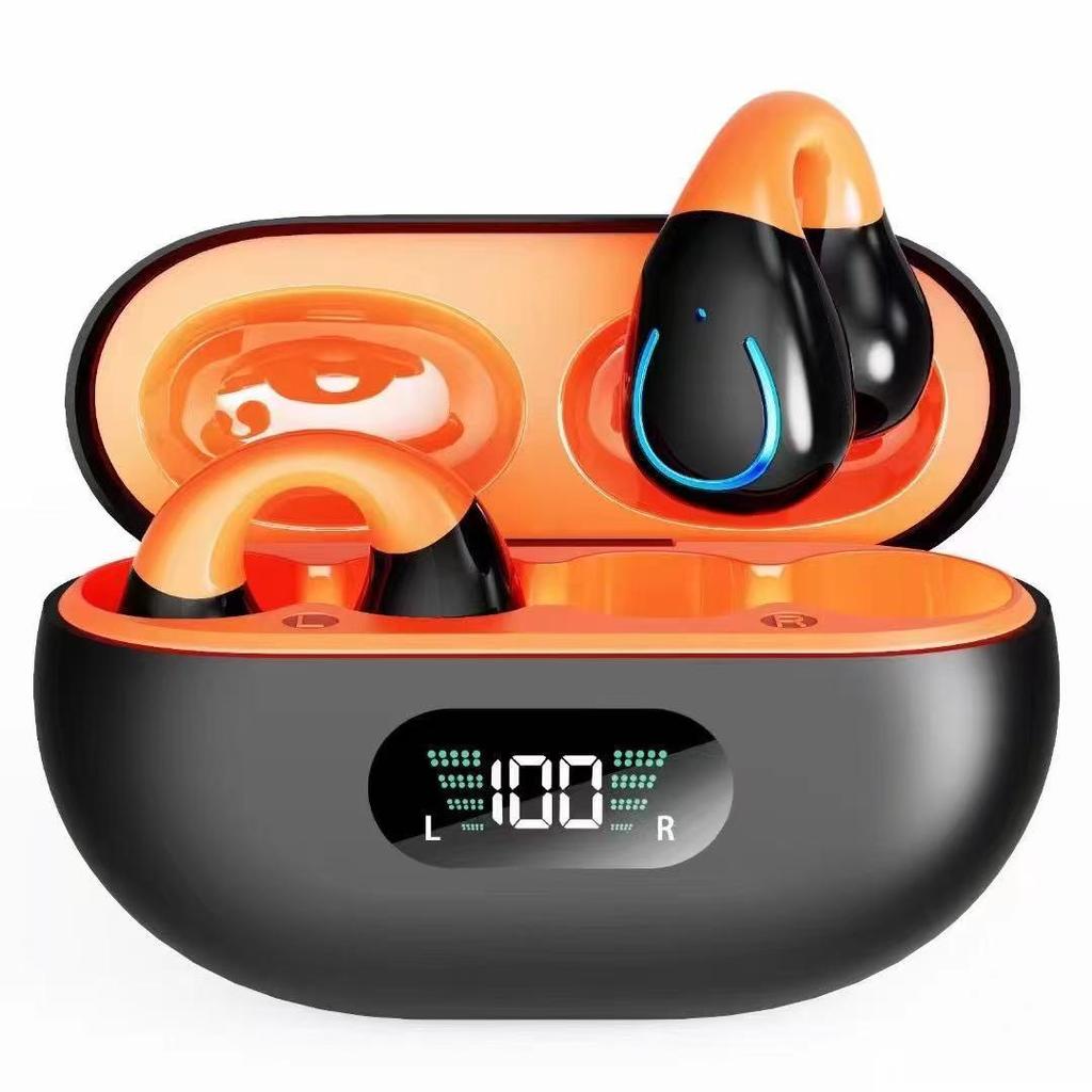 YYKQ71 AI Translation TWS Clip-on Bluetooth Earphones: High-Quality Sound, Non-In-Ear, Long Battery Life for Sports.