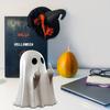 Halloween Ghost Figurine Spooky Resin Middle Finger Statue Cute Small Ghost Table Ornament for Halloween Indoor Home Desktop Decor