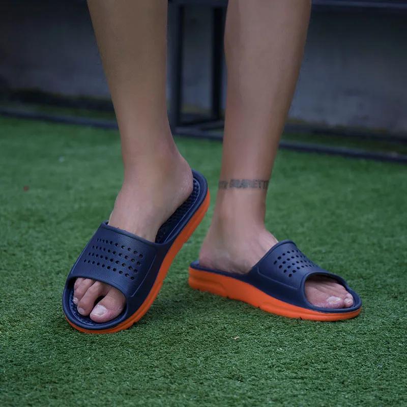 Men's Footwear Man Hollow Flat Bath Soft Slippers Summer Indoor & Outdoor Slippers Sapato Masculino Male Flip-Flop