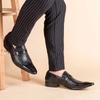 Męskie Skórzane Buty Biznesowe Klasyczne Męskie Biurowe Buty Wizytowe Szpiczaste Mokasyny 2025 But Towarzyski Męskie Oddychające Zapatos De Hombre
