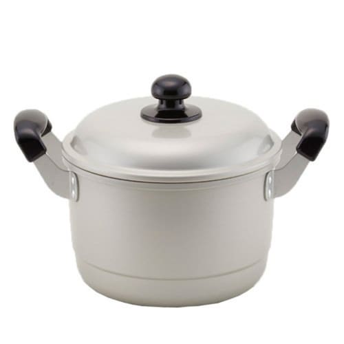 

Hokuriku Aluminum 20cm Dual-Use Pot, Gas Stove Only, Lightweight, Yuuge Kiko, Anodized Aluminum, Made in Japan, Silver