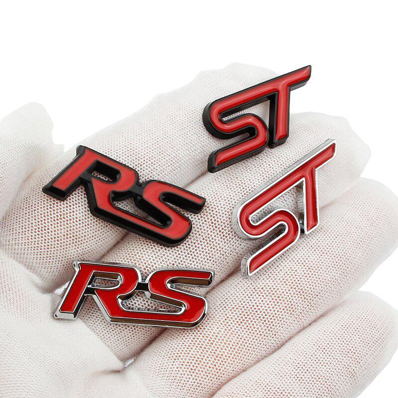 Mondeo Focus Fiesta Ecosport Kuga Everest Modified Sports ST Logo RS Logo Center Console Emblem Car Steering Wheel Badge Decorative Stickers