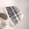 New Fabric Art Christmas Socks Grey White  Christmas Decoration Santa Claus Snowman Candy Gift Bag Christmas Tree Hanger