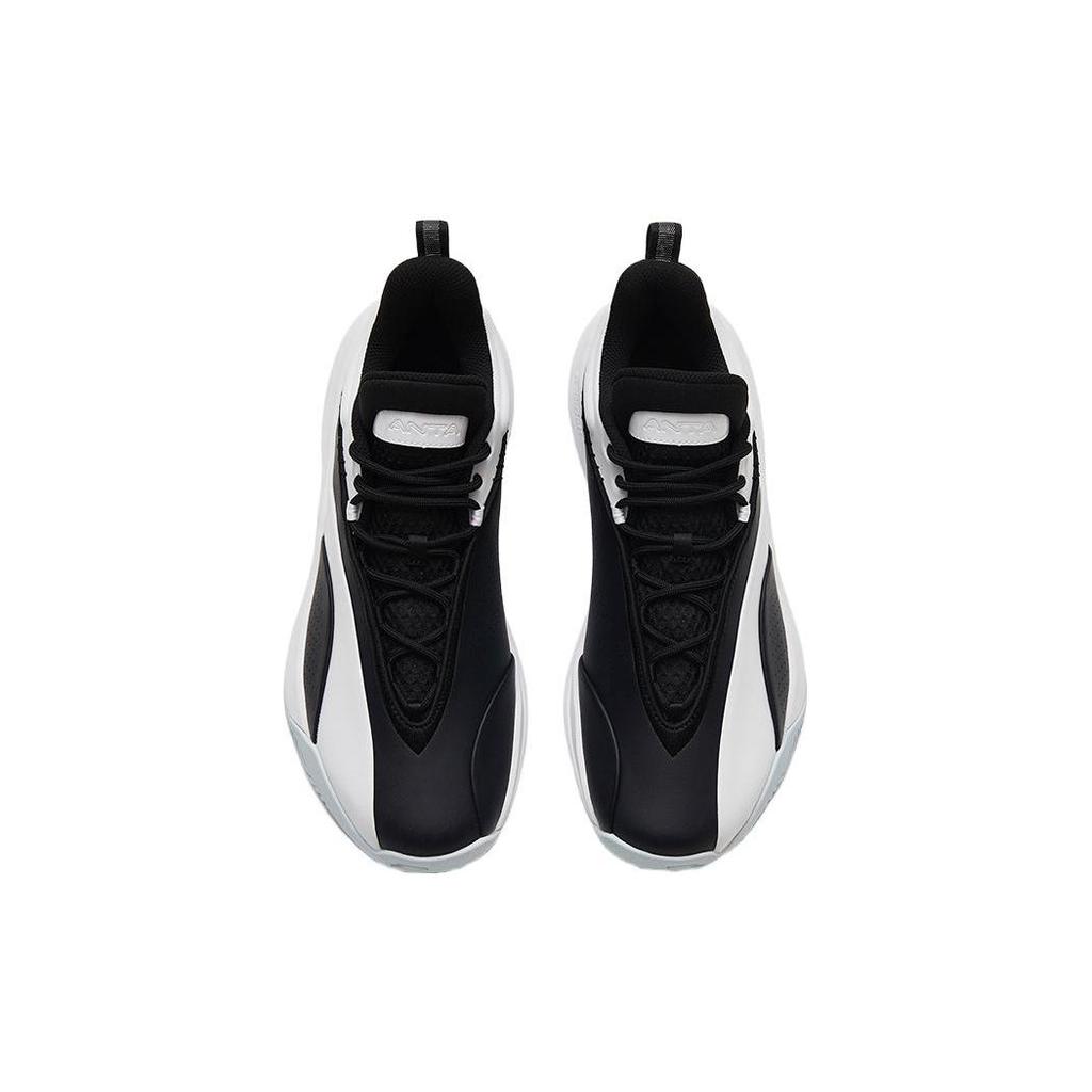 Anta KT Team Cushioning Slip Resistant Abrasion Resistant Low top Basketball Shoes Men's Black White 112331612-2