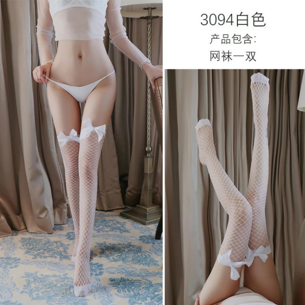 Sex Net Socks, Sexy Bow Net Socks, Medium Mesh Fishing Net Stockings, Stockings, Sex Net Socks, One Piece of Underwear Will Be Sent on Behalf of Other