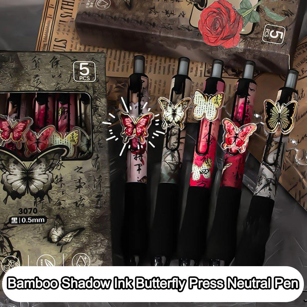 5Pcs Quick-drying Neutral Pen Press Question Pen High-value Ballpoint Pen  Office School