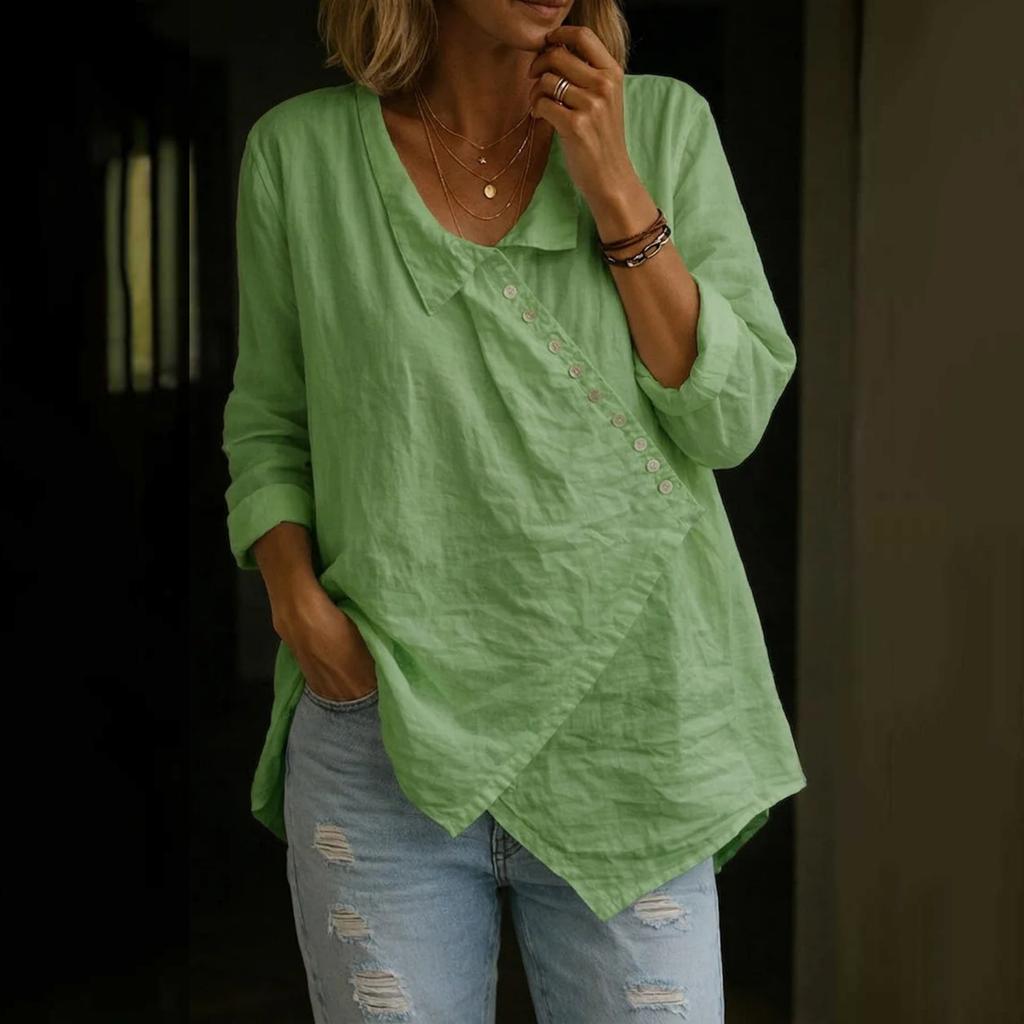 Women's Fashion Loose-Fit -Color Casual Top