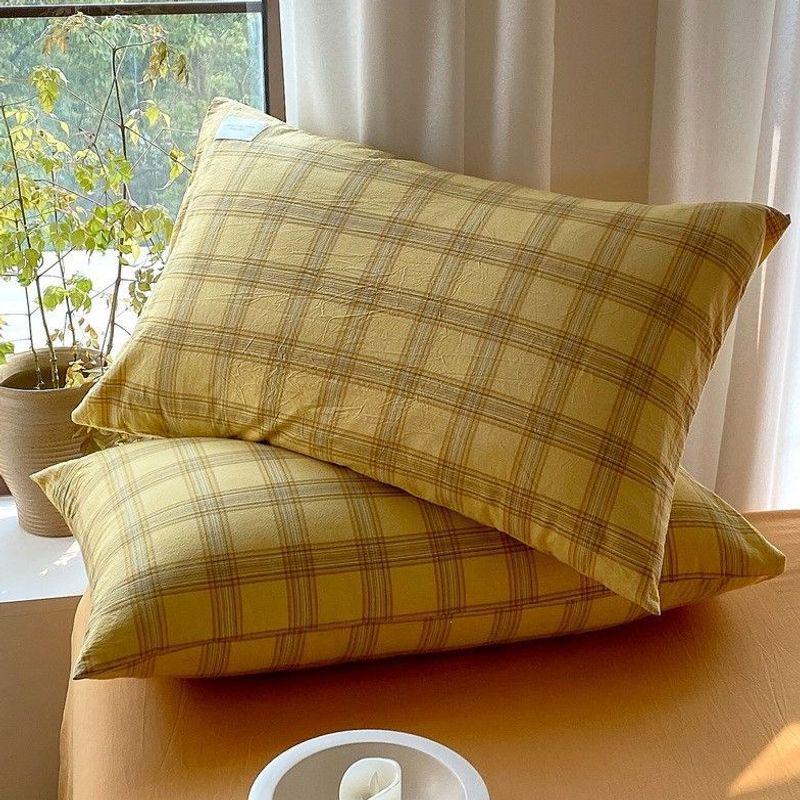 Premium 100% Cotton Pillowcase Pair 48x74cm for Home or Student Use
