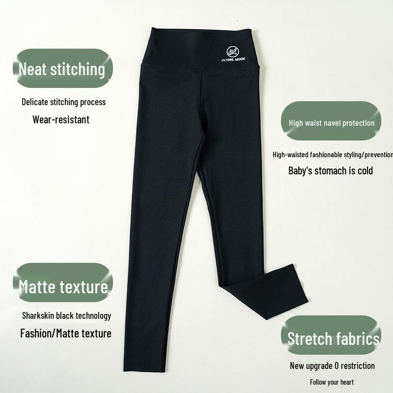 High Waist Comfortable Girls' Shark Print Barbie Pants - Elastic & Skin-Friendly Base Layer Wear