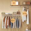 Tcatec Clothes 150kg Weight Assembly Storage Clothes Rack with Sturdy Pipes and Iron Vintage Stylish Display Rack with White Wall-Mounted Rack,