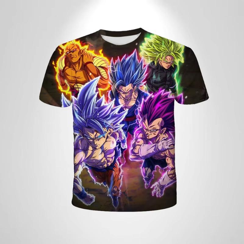 Anime Dragon Ball Son Goku Tshirt 3D Print Men's clothing Summer Girl clothes Top women Tshirt Girl Unisex Children's Clothing