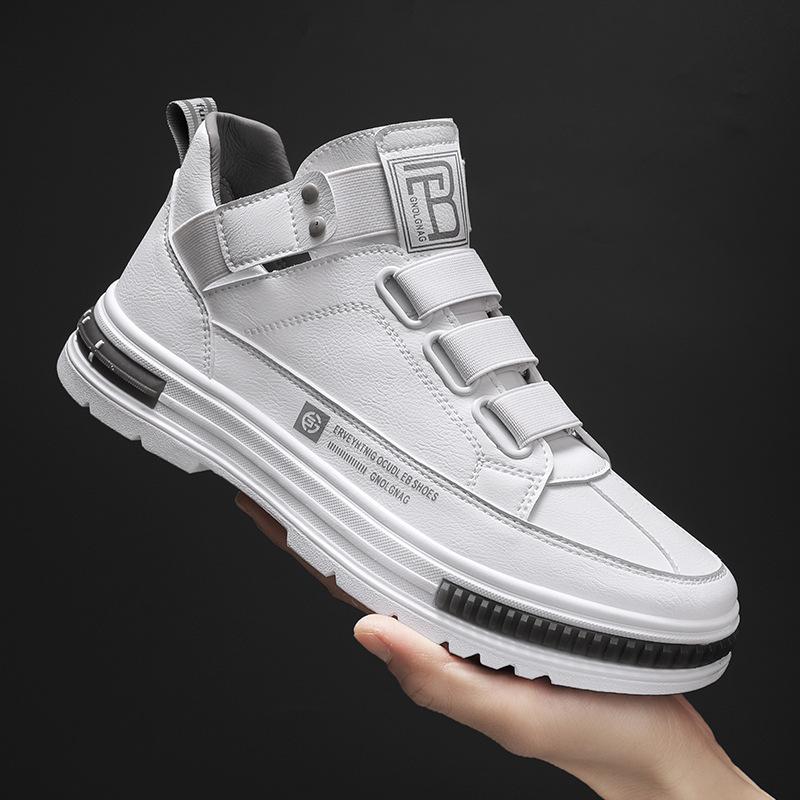 22 Autumn Youth Wear Waterproof Casual Leather Shoes Classic High-top Board Shoes