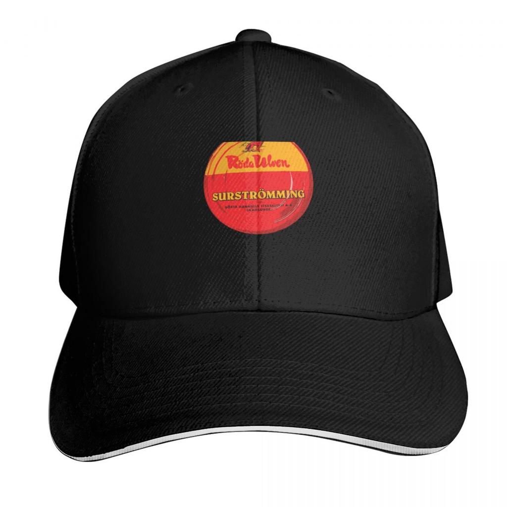 Swedish Roda Ulven Surstromming Tin design Baseball Cap Hat Beach Luxury Unisex Hat party Hat F Boy Womens