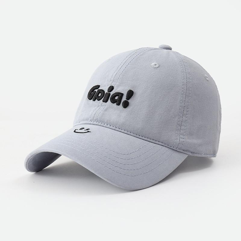 Cotton Baseball Cap With Embroidered Letters Sun Protection For Adults