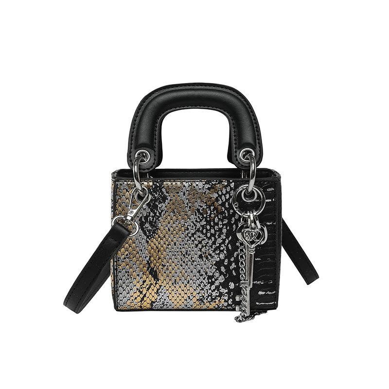 Womanbags women's bag 2025 European and American new fashion snake pattern retro handbag messenger tote bag tide