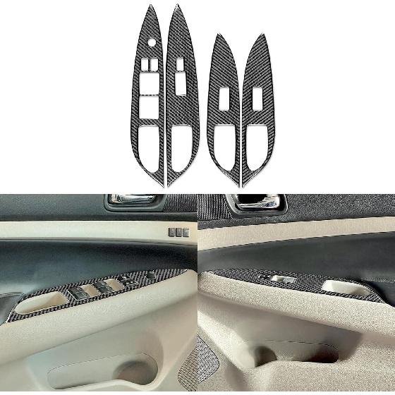 NVCNX Real Carbon Fiber Compatible with Infiniti G35 G37 X S 2007 2008 2009 2010 Sedan Coupe Convertible Car Accessories Interior Trim Dash CD AC