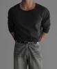 Baulopeulodeogteu Cotton Boat Neck Knit Tee [Charcoal]