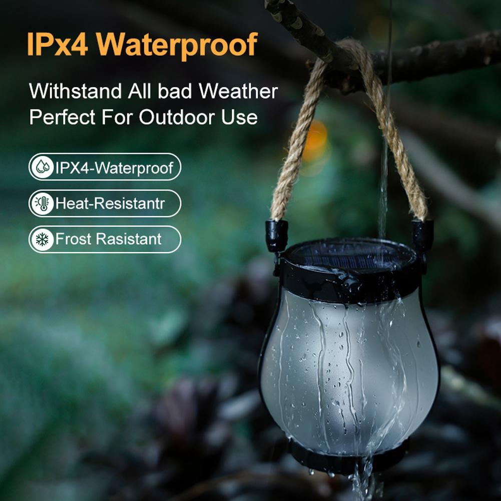 Flame Solar Lights Waterproof Solar Flame Lights Outdoor Weatherproof Night Bulbs Hangings Lamp For Patio Porch Backyard Yard