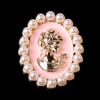 Sales Pearl Brooches For Women Oil Drop Queen Pin Brooch Lapel Pins Oval Shape Pearl Stylish Jewelry Brooches Voguish Noble Giveaway GiftsFashion Drop