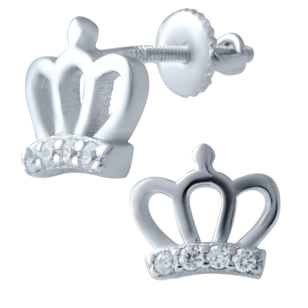 

Срібна каблучка з фіанітами (1913666) білий