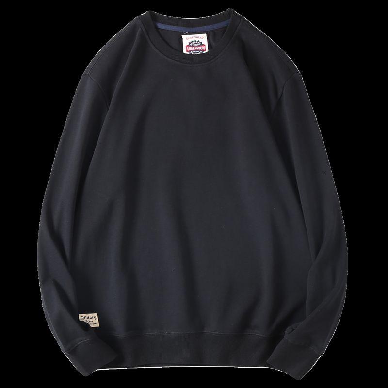 Heavy Terry Round Neck Pullover Men and Women Solid Hoodie Autumn Export Foreign Trade Loose Sports Leisure Outerwear Tide