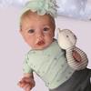 Muñeca Reborn de plástico hecha a mano con pestañas largas y adorables, con ropa, regalo de cumpleaños para niños pequeños