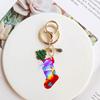 Jewelry Casting Mold Christmas Stocking Silicone Mold Holographic Resin Mold for DIY Keychains Earring Pendant Making