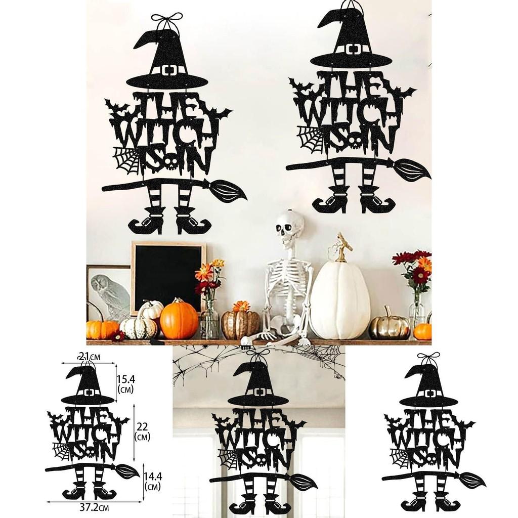 Halloween Witch Door Hanger Decorations With Bat And Ghost Theme For Party And Haunted House Decor