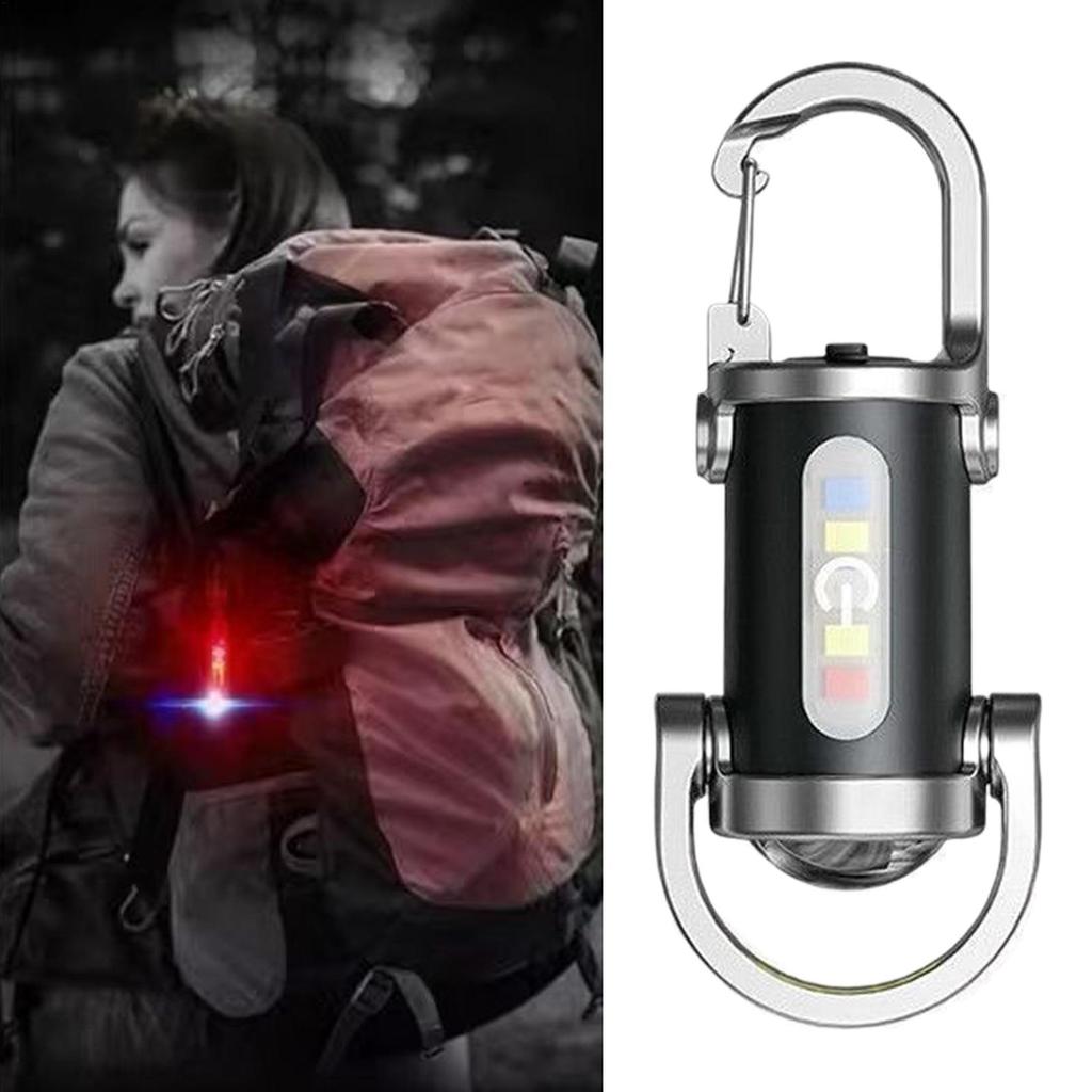 Small Keychain Light Portable Waterproof Camping Flashlight Powerful Pocket-size LED Lamp Outdoor Gear for Hiking Fishing