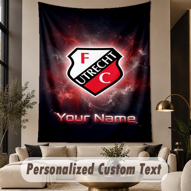 Custom Text Tapestry FC Utrecht Print Wall Tapestry Indoor Living Room Wall Decor