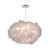 Feather White Pure Pendant Light Hanging Lamp Modern Chandelier Decor Bedroom