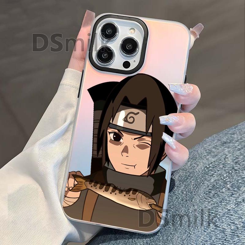 Husa Itachi Naruto iPhone 15 Pro 14/13 Aurora White 12 Apple 11XsMax XR.