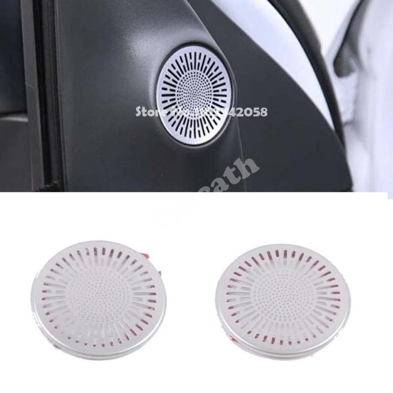 For Mitsubishi Pajero Sport Montero Sport - Door Loudspeaker A plillar Sound Speaker Cover Sticker Interior Accessories silver A Pillar horn