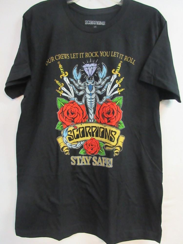 ОФИЦИАЛЬНЫЙ МЕРЧ SCORPIONS НАШИ КОМАНДЫ КРУТЫЕ 2018 КОНЦЕРТ ГРУППЫ МУЗЫКА БОЛЬШАЯ Унисекс Футболка XXXXL
