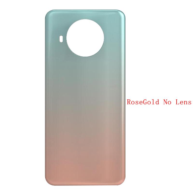 

Корпус задней двери аккумулятора сзади для Xiaomi Mi 10T Lite 5G аккумуляторная рамка объектива камеры с RoseGold No Lens
