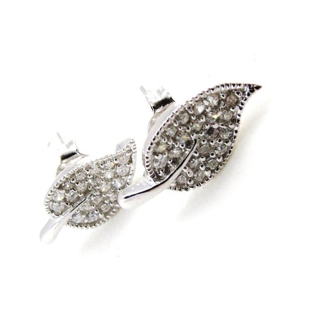 Les Trésors De Lily [J0186] - Silver Earrings 'Déesse' Silver White (rhodium-plated) - 15x7 Mm