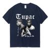 Rapper Tupac 2pac Γραφικό T-shirt Μόδα Υψηλής Ποιότητας Κοντομάνικα T-shirts Oversized Hip Hop Streetwear Ανδρικό Βαμβακερό T-shirt