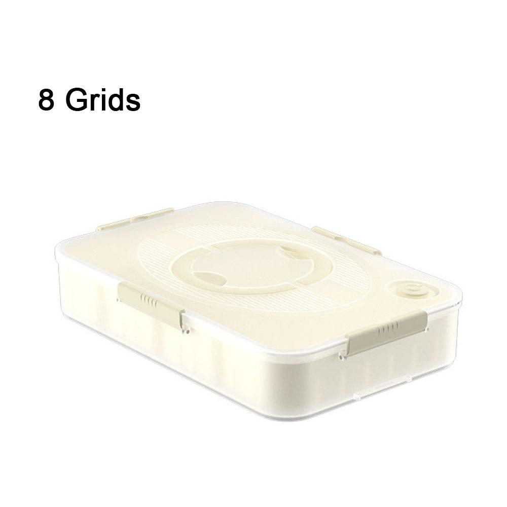 

Large Capacity Refrigerator Storage Box Plastic Snack Food Container Fruits 8 Grids