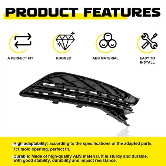 Front Bumper Fog Light Cover Bezel For Honda Odyssey 2014-2017 Passenger Black