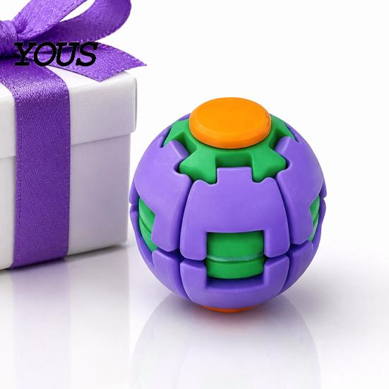 3D Printed Decompression Toy Stress Ball, Press & Rotating Finger Spinner, Ball Ergonomic Fidget Toys, Portable for Office Commuting