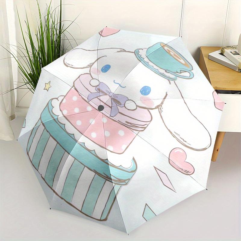 1pc Sanrio Gift Cinnamoroll Pattern Pattern Automatic Umbrella is Fashionable and Good-Looking, a Portable 3-Fold Umbrella, Suitable for Travel and Da