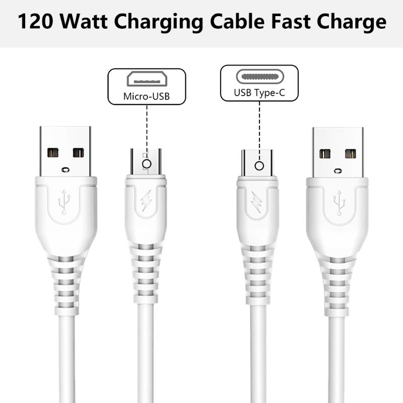 USB Charging Cable Quick Charging Data Cord Male USB2.0 to USB 5Pin/Type C Connector Wire Line for Phones Tablets